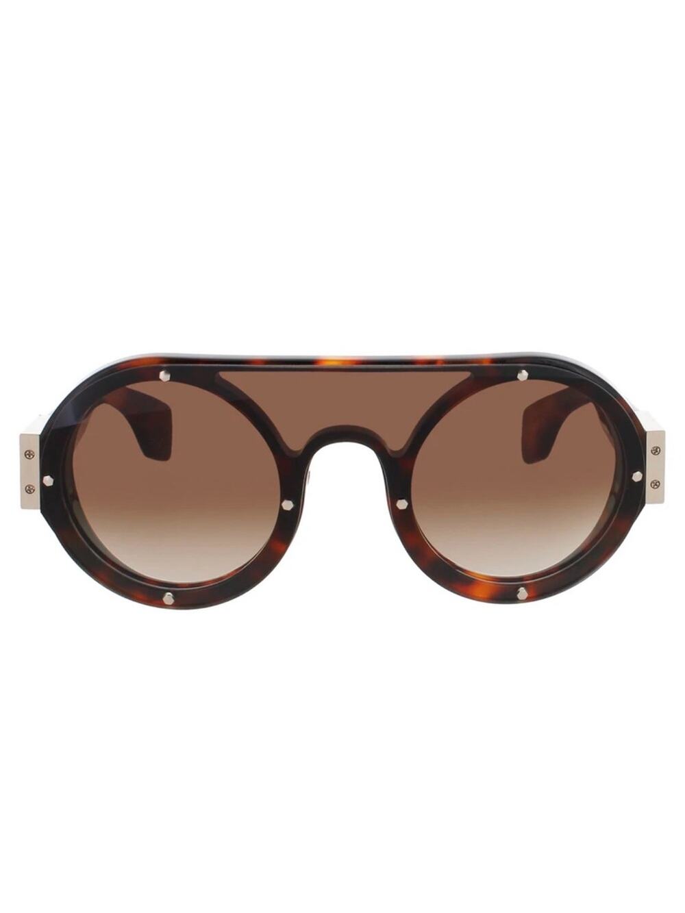New Bugatti 47-Car Tortoiseshell Round Sunglasses - Brown Lenses Authentic